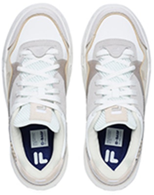 (W) 휠라 퓨전 뱅크 스케이트 슈즈 '화이트 그레이 베이지' T12W232202FBA Lookbook (W) 휠라 퓨전 뱅크 스케이트 슈즈 '화이트 그레이 베이지' T12W232202FBA