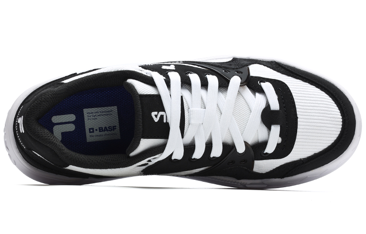 Lookbook (W) 휠라 퓨전 뱅크 스케이트 슈즈 (블랙/화이트) T12W242205FBW