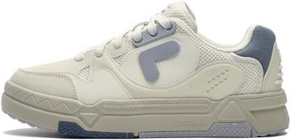 (Women) FILA FUSION Bank Skate Shoes 'Cream White Blue' T12W342206FGI (Women) FILA FUSION Bank Skate Shoes 'Cream White Blue' T12W342206FGI