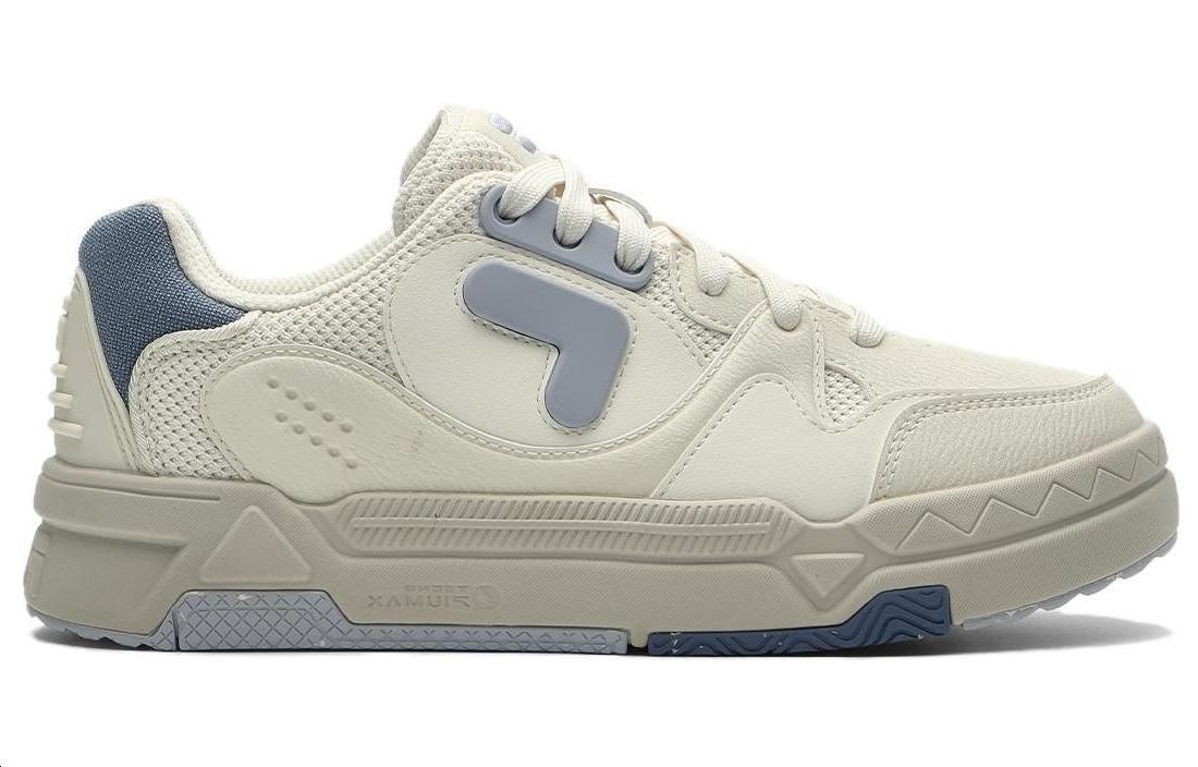 Order FILA FUSION 斐乐潮牌 Bank 舒適防滑減震低幫板鞋 女款 奶白色