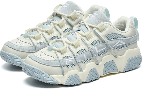 FILA FUSION斐樂潮牌 ADE Barricade 潮流 透氣防滑耐磨 低筒 復古籃球鞋 女款 米藍 Order FILA FUSION斐樂潮牌 ADE Barricade 潮流 透氣防滑耐磨 低筒 復古籃球鞋 女款 米藍