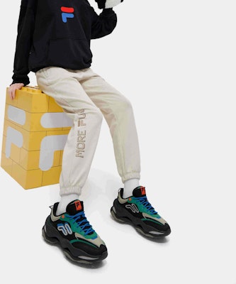 (W) Sneakers FILA FUSION Bianco 2 'Hitam Hijau Biru' T12W311103FBF Details for (W) Sneakers FILA FUSION Bianco 2 'Hitam Hijau Biru' T12W311103FBF