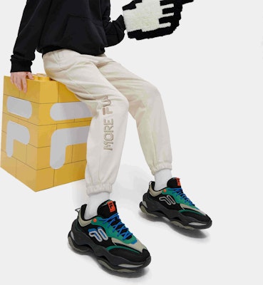 (W) Sneakers FILA FUSION Bianco 2 'Hitam Hijau Biru' T12W311103FBF Cheap (W) Sneakers FILA FUSION Bianco 2 'Hitam Hijau Biru' T12W311103FBF