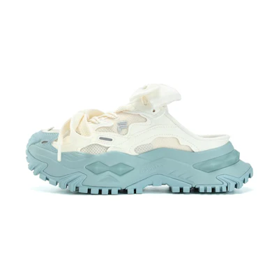 (W) FILA FUSION Bianco Mule Slippers 'White Blue'
