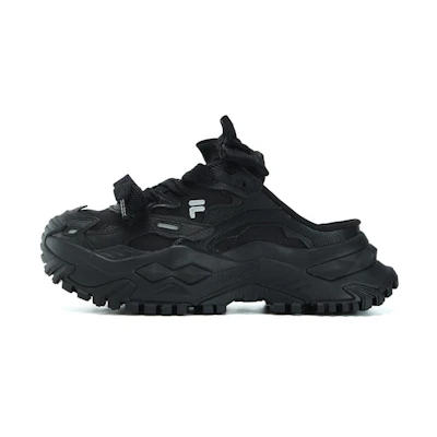 (W) FILA FUSION Bianco Mule Slippers 'Black'
