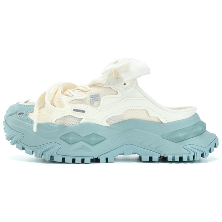 (Women) FILA FUSION Bianco Mule Slippers 'White Blue' T12W331302FGE