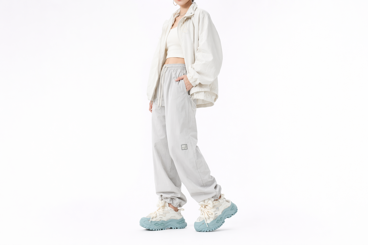 Order (Women) FILA FUSION Bianco Mule Slippers 'White Blue' T12W331302FGE