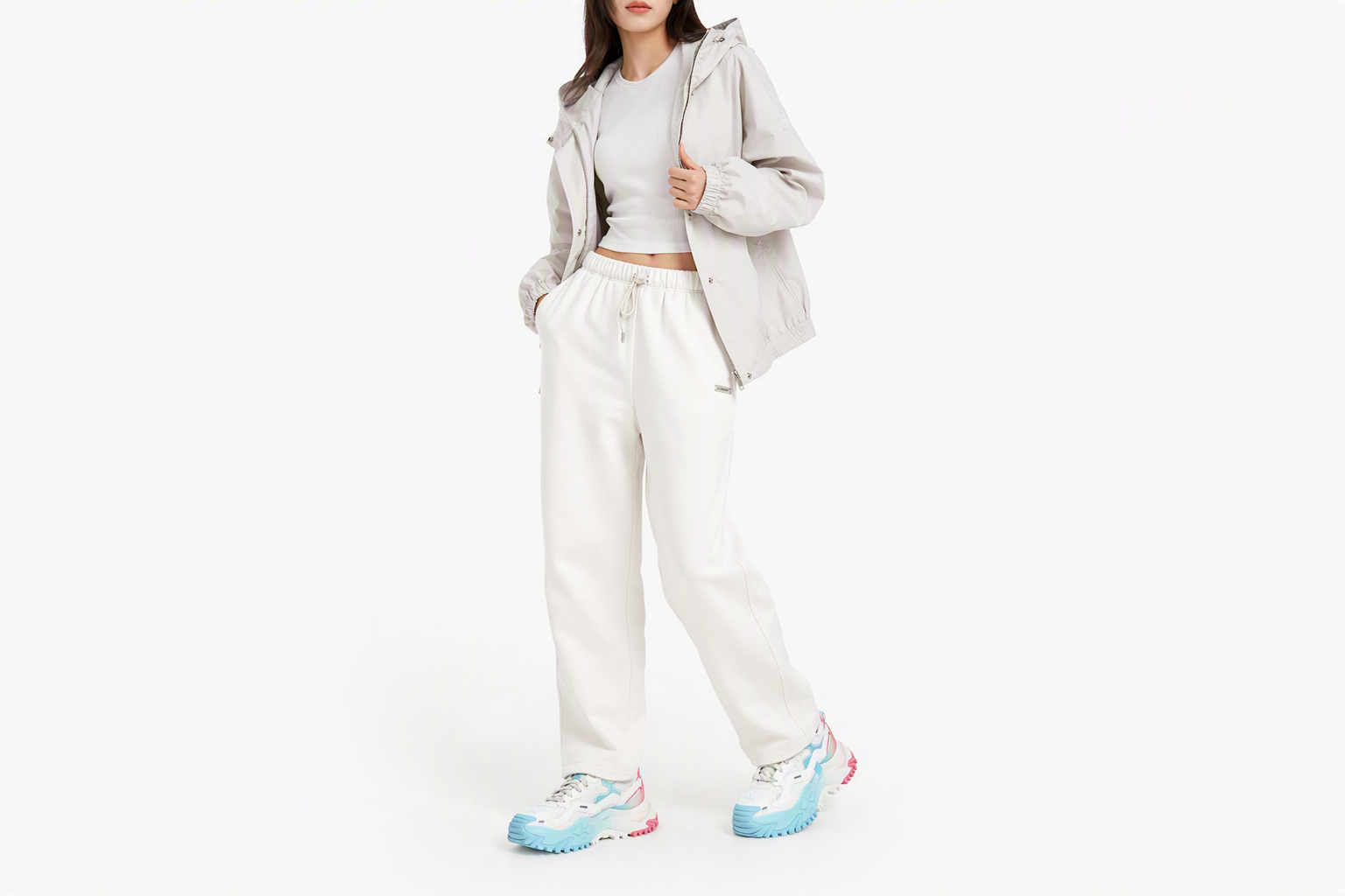 Order FILA FUSION斐乐潮牌 耐磨防滑 低帮 運動休閒鞋 女款 白粉藍