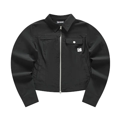 (Women) FILA Fusion Black Full-Zip Outdoor Utility Jacket with Multiple Pockets T11W423401F-BK