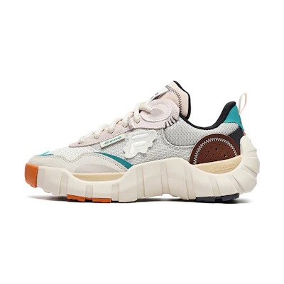 (W) FILA FUSION Bone Sneakers 'Pink Grey White'