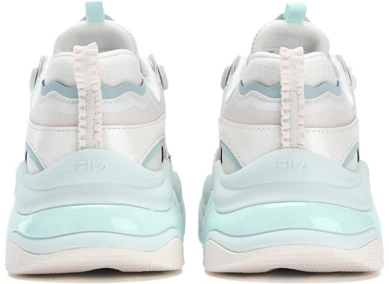 FILA FUSION斐樂潮牌 Bubble 防滑耐磨 低幫 運動休閒鞋 女款 白青色 Shop FILA FUSION斐樂潮牌 Bubble 防滑耐磨 低幫 運動休閒鞋 女款 白青色