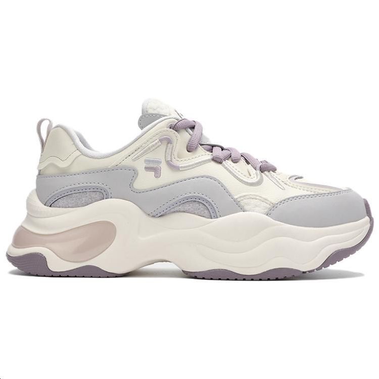Lookbook (Women) FILA FUSION BUBBLE Platform Sneakers 'White Grey Purple' T12W341301_FGN