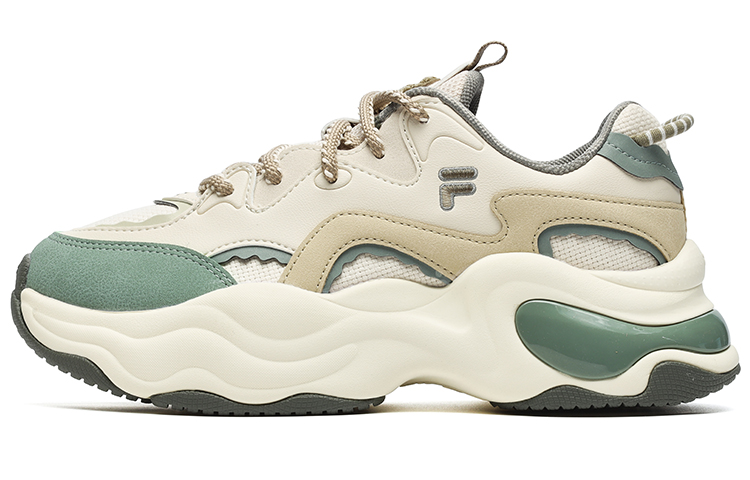 (Women) FILA FUSION Bubble Sneakers 'Cream White Green' T12W241302FWG