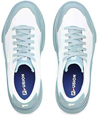 FILA FUSION斐樂潮牌 POP 防滑耐磨 低筒 帆布鞋 女款 白藍 Order FILA FUSION斐樂潮牌 POP 防滑耐磨 低筒 帆布鞋 女款 白藍