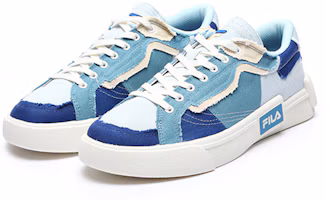 Order FILA FUSION斐樂潮牌 白色特別款 低筒 帆布鞋 女款 藍