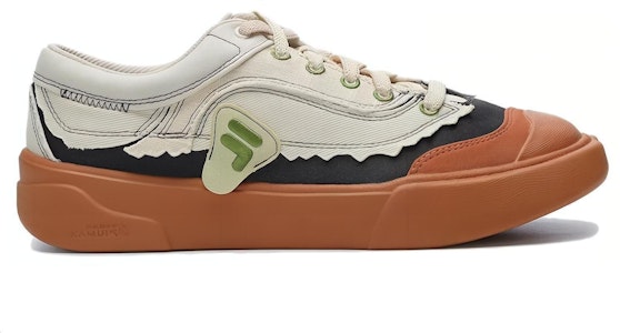 (W) FILA FUSION Kanvas Rendah 'Putih Tan Hijau' T12W322105FWP Order (W) FILA FUSION Kanvas Rendah 'Putih Tan Hijau' T12W322105FWP