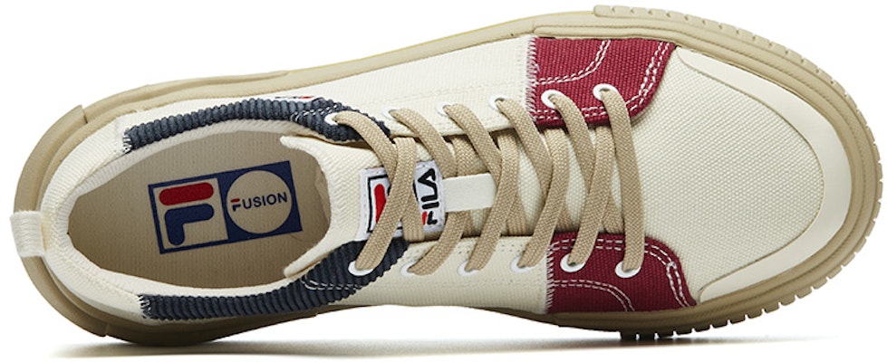(Women) FILA Fusion Canvas Shoes 'White Blue Red' T12W135108FSN Shop (Women) FILA Fusion Canvas Shoes 'White Blue Red' T12W135108FSN