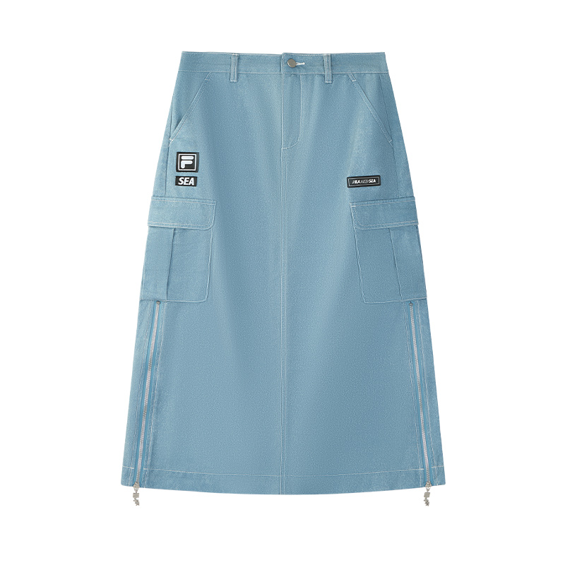(Women) FILA FUSION Casual Denim Skirt in Tranquil Blue. T11W434303FBU