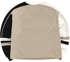 Lookbook (Women) FILA Fusion Casual Loose Fit Knit Pullover Sweater Khaki Antlers T11W247209F-DK