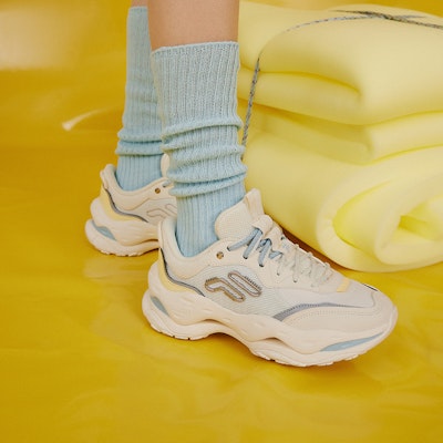 (Women) FILA FUSION CHEESE Sneakers 'Beige White' T12W331101F-WA Sizing (Women) FILA FUSION CHEESE Sneakers 'Beige White' T12W331101F-WA