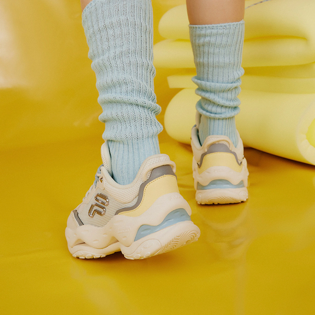 (Women) FILA FUSION CHEESE Sneakers 'Beige White'