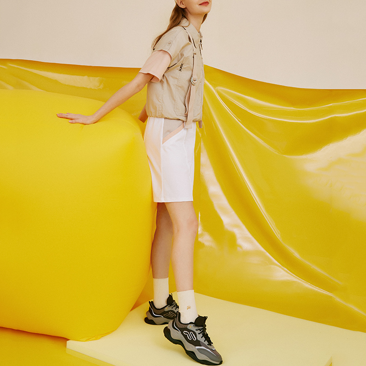 Details for (W) FILA FUSION CHEESE スニーカー ブラック/グレー T12W331101FQP