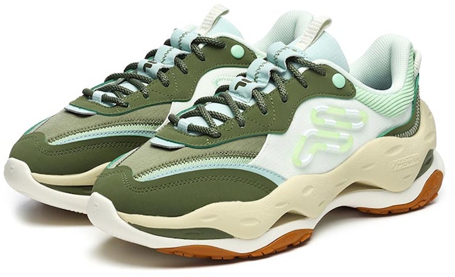 (Women) FILA FUSION Cheese Sneakers 'Green Blue' T12W241103FLA Order (Women) FILA FUSION Cheese Sneakers 'Green Blue' T12W241103FLA