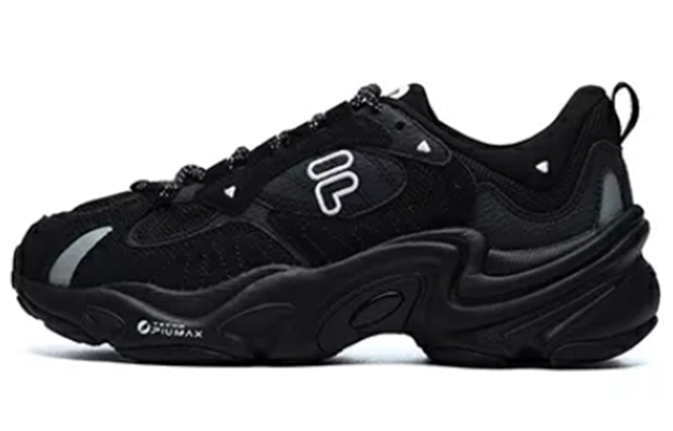 (Women) FILA FUSION Chunky Sneakers 'Black Silver' T12W141105FBK