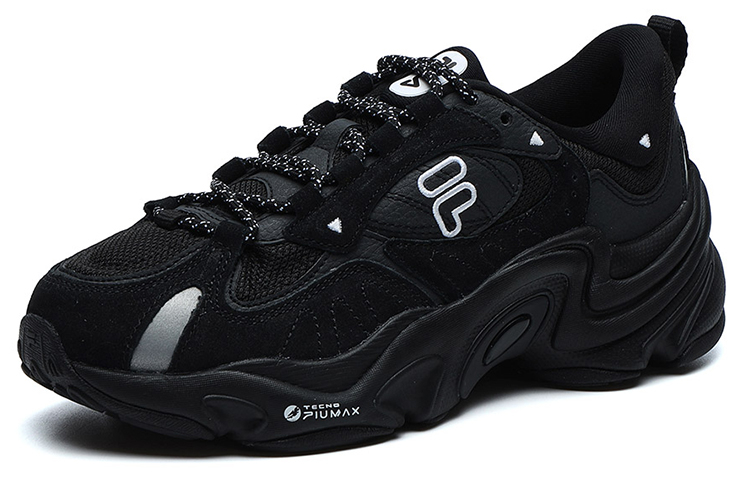 (W) FILA FUSION Chunky Sneakers 'Black Silver' 圖 2