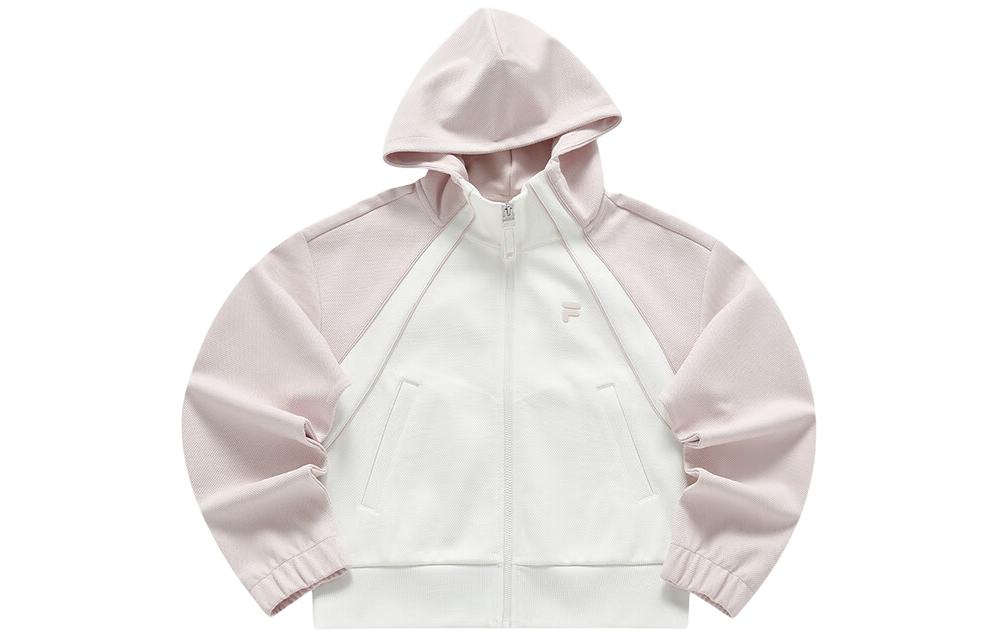 (Women) FILA Fusion Colorblock Knit Hoodie Jacket - White T11W415502FWT 圖 2