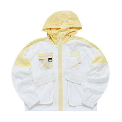 (Women) FILA Fusion Colorblock Lightweight Hooded Jacket - Standard White T11W227705F-WT