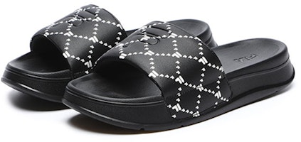 Fila Fusion 斐樂潮牌 Como 潮流拖鞋 女款 黑雪白 Order Fila Fusion 斐樂潮牌 Como 潮流拖鞋 女款 黑雪白