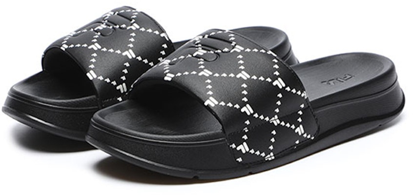 (W) Sandal FILA FUSION Como 'Hitam Putih' T12W227510FBS Order (W) Sandal FILA FUSION Como 'Hitam Putih' T12W227510FBS