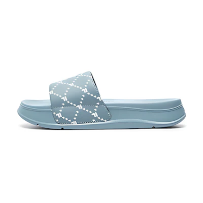 (W) FILA Fusion COMO Sliders 'Teal Whire'