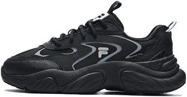 (Women) FILA FUSION Conch DX Sneakers 'Black Silver' T12W311111FBS (Women) FILA FUSION Conch DX Sneakers 'Black Silver' T12W311111FBS