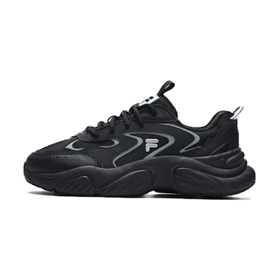 (W) FILA FUSION Conch DX Sneakers 'Black Silver'