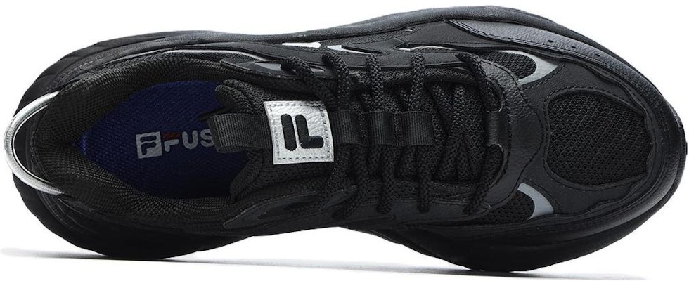 (Women) FILA FUSION Conch DX Sneakers 'Black Silver' T12W311111FBS Lookbook (Women) FILA FUSION Conch DX Sneakers 'Black Silver' T12W311111FBS