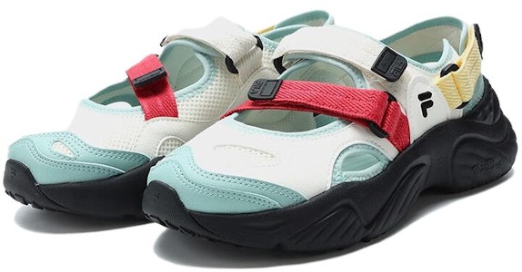 (W) Sandal FILA FUSION Conch 'Putih Hijau Hitam' T12W321401FSH Lookbook (W) Sandal FILA FUSION Conch 'Putih Hijau Hitam' T12W321401FSH