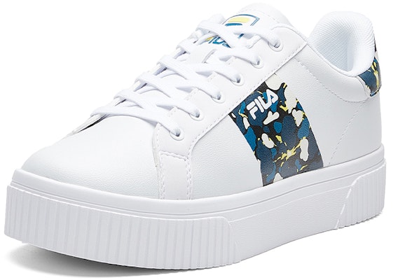 (Women) FILA FUSION Court Deluxe 'White Blue' T12W024301FWB Order (Women) FILA FUSION Court Deluxe 'White Blue' T12W024301FWB