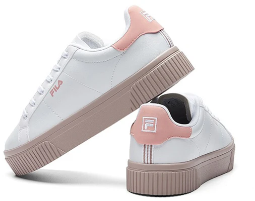 (W) FILA FUSION Court Deluxe Low 'Putih Merah Jambu' T12W024301FBW Shop (W) FILA FUSION Court Deluxe Low 'Putih Merah Jambu' T12W024301FBW