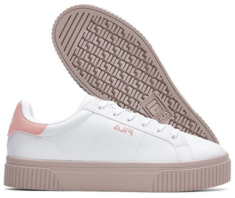 (W) FILA FUSION Court Deluxe Low 'Putih Merah Jambu' T12W024301FBW Purchase (W) FILA FUSION Court Deluxe Low 'Putih Merah Jambu' T12W024301FBW