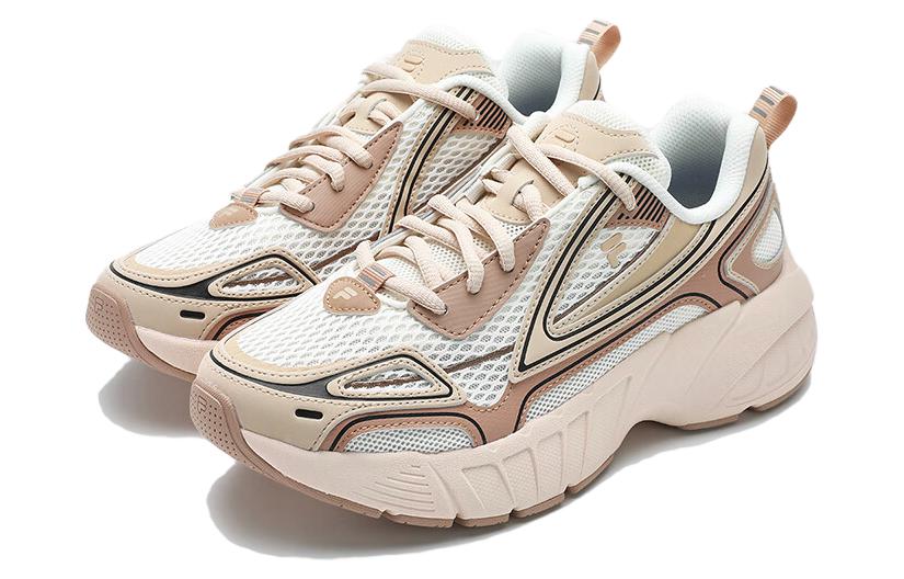 Order FILA FUSION斐樂潮牌 CRED復古潮流 織物合成革耐磨透氣 低幫 休閒跑步鞋 女款 白米