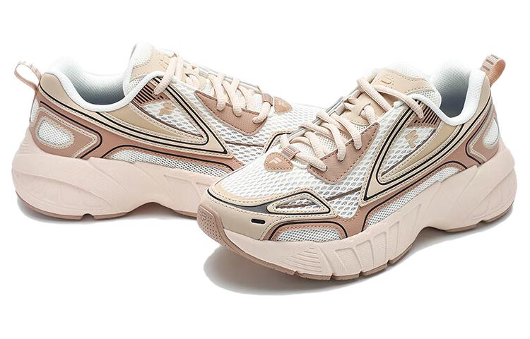 Lookbook FILA FUSION斐樂潮牌 CRED復古潮流 織物合成革耐磨透氣 低幫 休閒跑步鞋 女款 白米