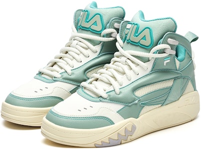 FILA FUSION斐乐潮牌 Desperado We 蝙蝠加絨 中幫 復古籃球鞋 女款 綠黃 Order FILA FUSION斐乐潮牌 Desperado We 蝙蝠加絨 中幫 復古籃球鞋 女款 綠黃