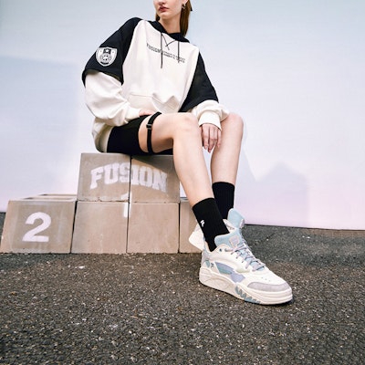 (Women) FILA FUSION Desperado Low Top Skate Shoes 'White Grey Blue' T12W333203FSC Details for (Women) FILA FUSION Desperado Low Top Skate Shoes 'White Grey Blue' T12W333203FSC