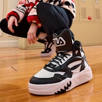 (W) 휠라 퓨전 데스페라도 빈티지 농구화 '화이트 블랙' T12W243221FWB Details for (W) 휠라 퓨전 데스페라도 빈티지 농구화 '화이트 블랙' T12W243221FWB