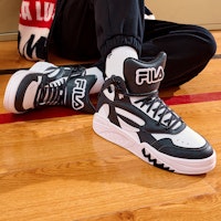 (W) 휠라 퓨전 데스페라도 빈티지 농구화 '화이트 블랙' T12W243221FWB Sizing (W) 휠라 퓨전 데스페라도 빈티지 농구화 '화이트 블랙' T12W243221FWB