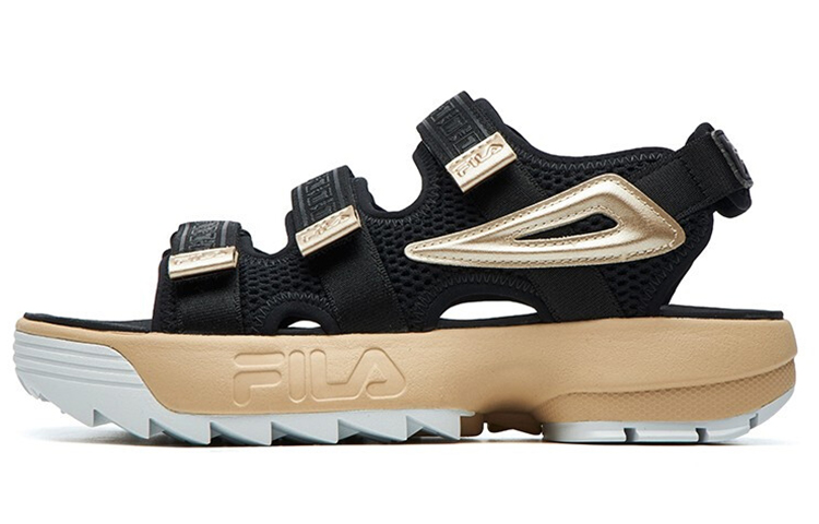 (Women) FILA FUSION Disruptor Sandals 'Black Gold' T12W125403FBG