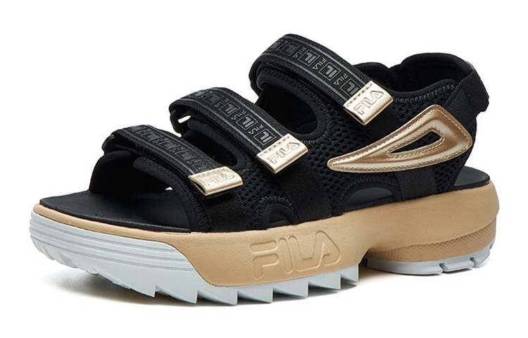 Order (W) FILA FUSION 破坏者凉鞋 '黑金' T12W125403FBG