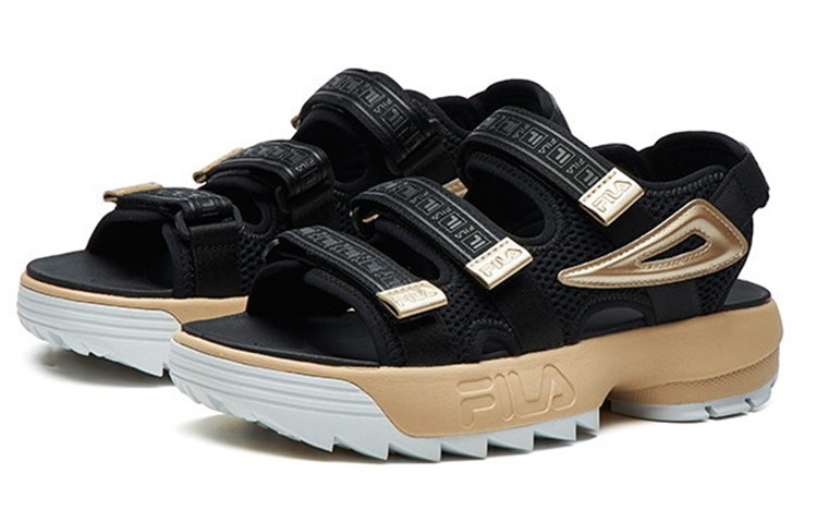 Lookbook (W) FILA FUSION 破坏者凉鞋 '黑金' T12W125403FBG